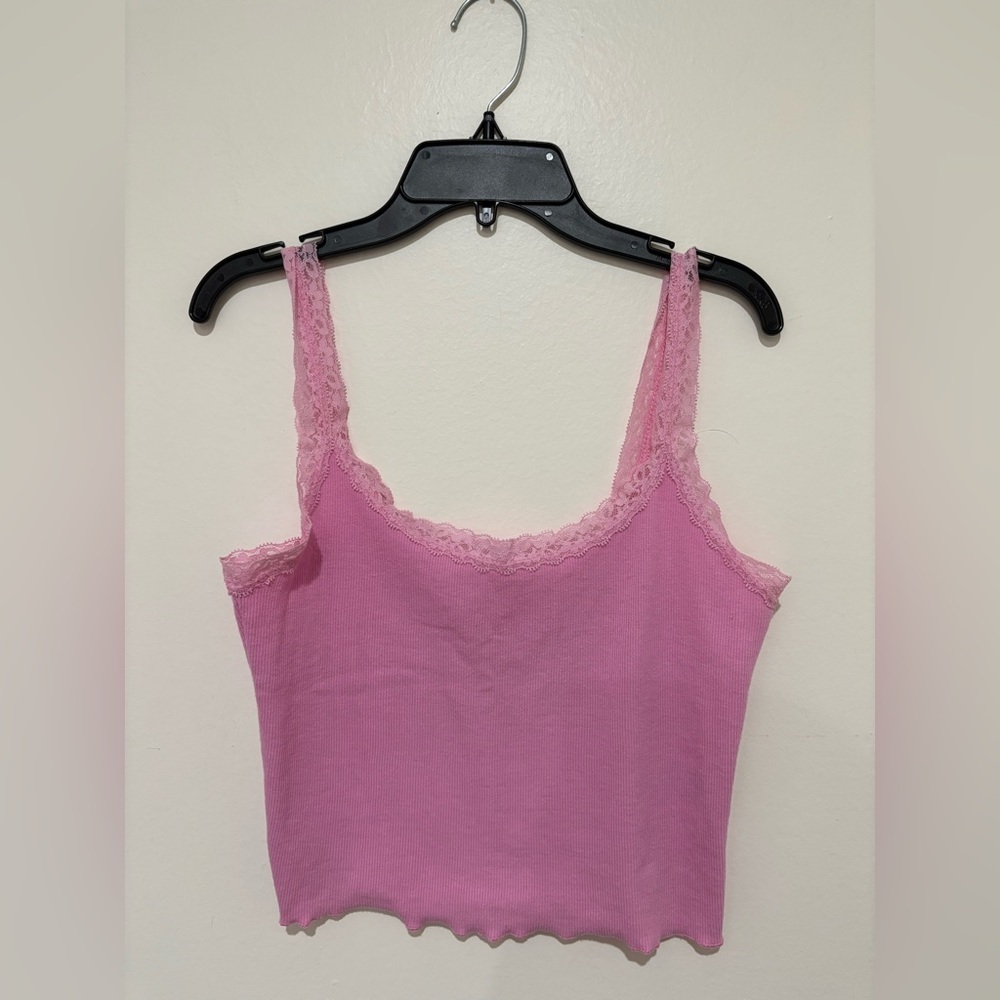 Cotton On Pink Lace Detail Top size medium